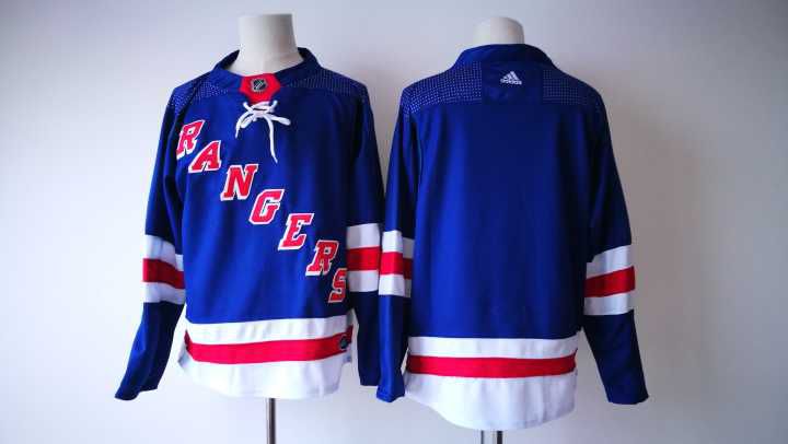 2017 Men NHL New York Rangers Adidas blue blank  jersey->new york rangers->NHL Jersey